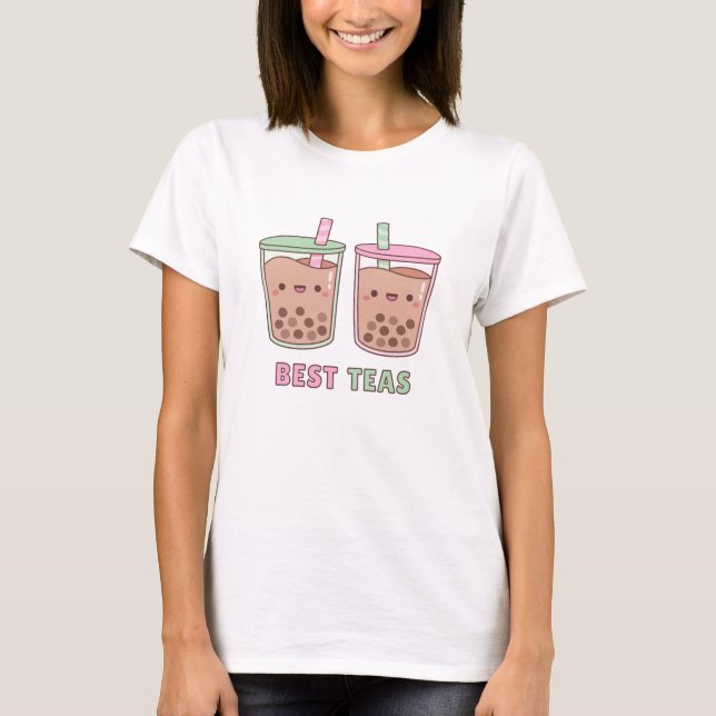 Camiseta Cute Bubble Tea Best Teas Bestie (Frente)