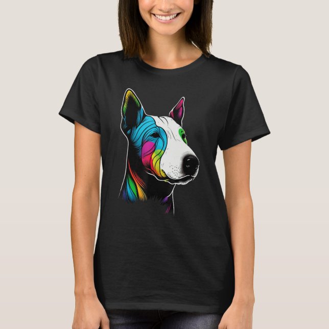 Camiseta Cute Bull Terrier Dog on Bull Terrier  3 (Frente)