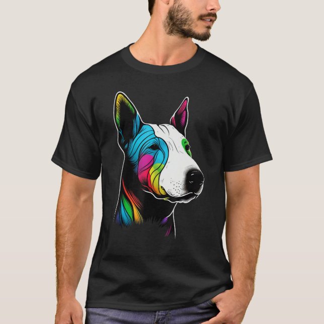 Camiseta Cute Bull Terrier Dog on Bull Terrier  3 (Frente)