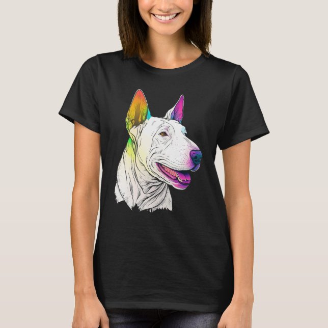 Camiseta Cute Bull Terrier Dog on Bull Terrier  4 (Frente)