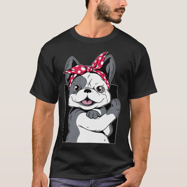 Camiseta Cute Bulldog Headbands (Frente)