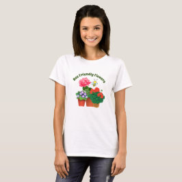 Camiseta Cute Bumblebee com Decote Canoa Botânic