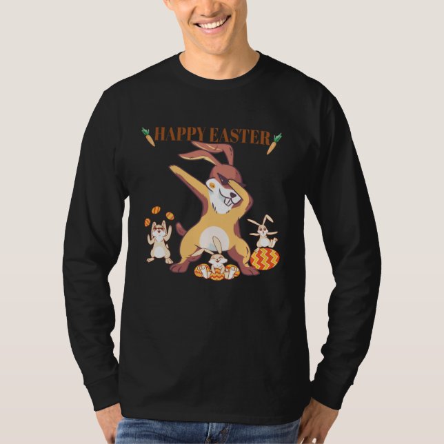 Camiseta Cute bunny Easter Day for women and girls (Frente)