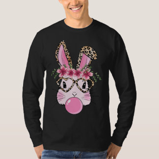 Camiseta Cute Bunny With Leopard Glasses Bubblegum Happy Ea