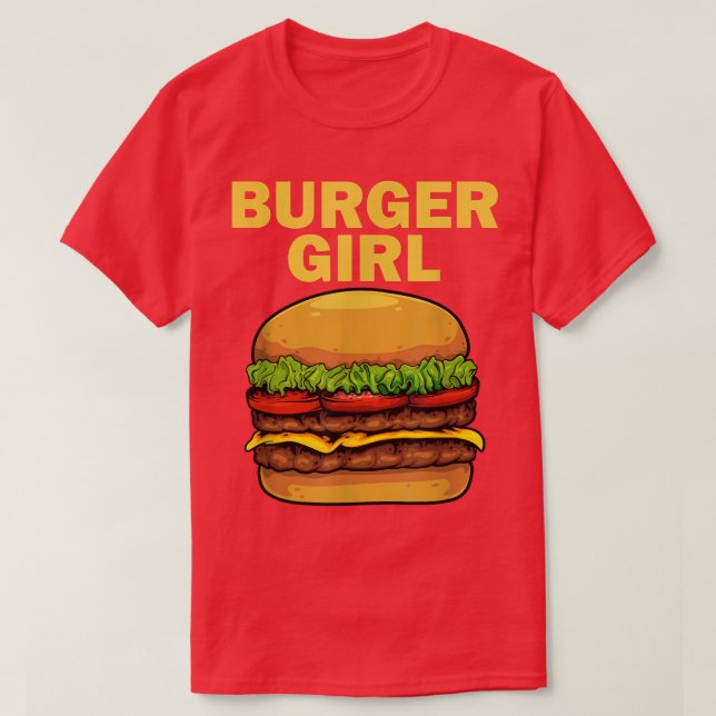 Camiseta Cute Burger Art For Girls Women Hamburger Cheesebu (Frente do Design)