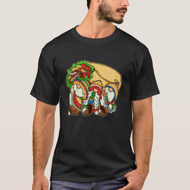 Camiseta Cute  Burrito Gnomes  Cinco de Mayo  Mexican (Frente)