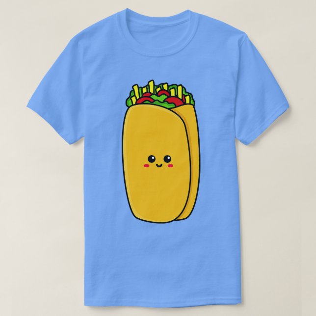 Camiseta Cute Burrito Illustration  (Frente do Design)