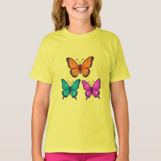 Camiseta Cute butterfly T-shirt for girls