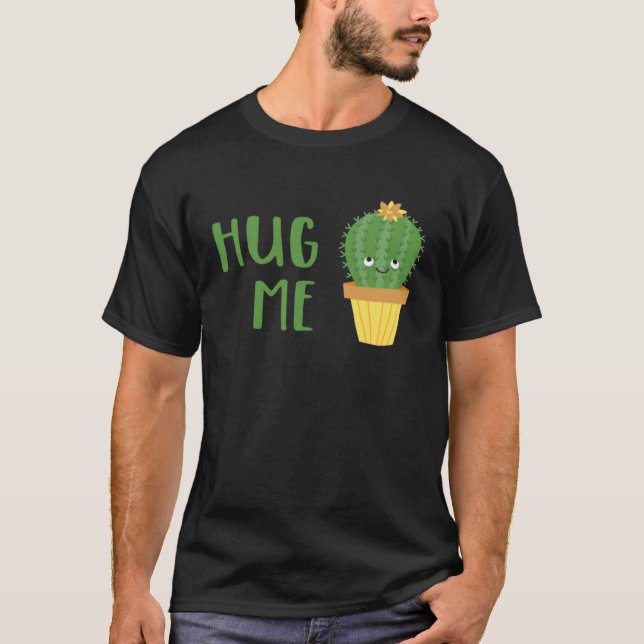 Camiseta Cute Cactus  Hug Me (Frente)