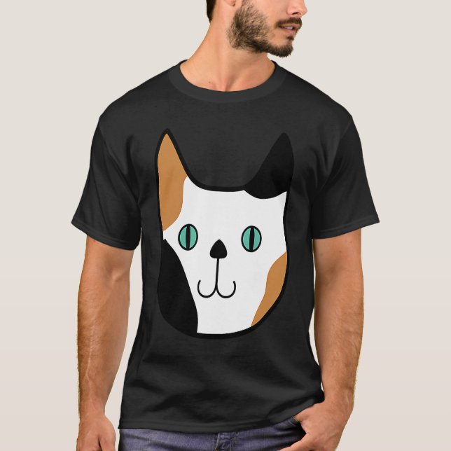 Camiseta Cute Calico Kitty Cat Fun Adorable Kitten (Frente)