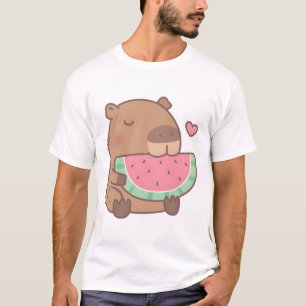 Camiseta Cute Capybara ama melancia