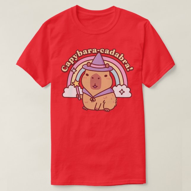 Camiseta Cute Capybara Magic Capybaracadabra Funny (Frente do Design)