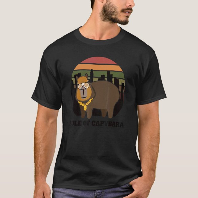 Camiseta Cute Capybara Pegou a Regra de Swag de Capybara (Frente)