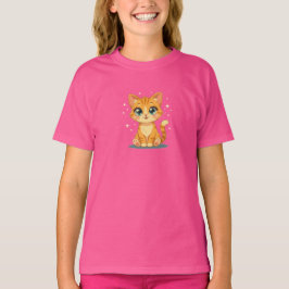 Camiseta **Cute Cartoon Cat – Adorable Kitty Illustration**