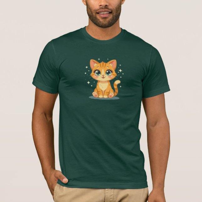 Camiseta **Cute Cartoon Cat – Adorable Kitty Illustration** (Frente)