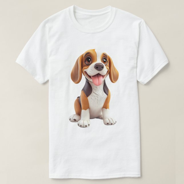 Camiseta Cute Cartoon Dog (Frente do Design)