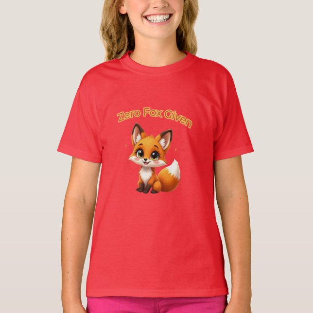 Camiseta Cute Cartoon Fox – Adorable Kawaii Style (Frente)