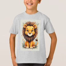 Cute cartoon lion baby room decor