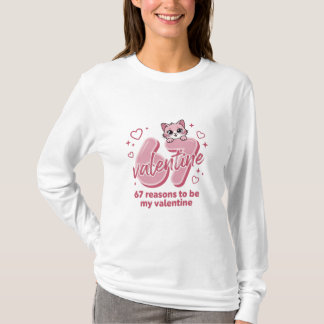 Camiseta Cute cat 67 valentine