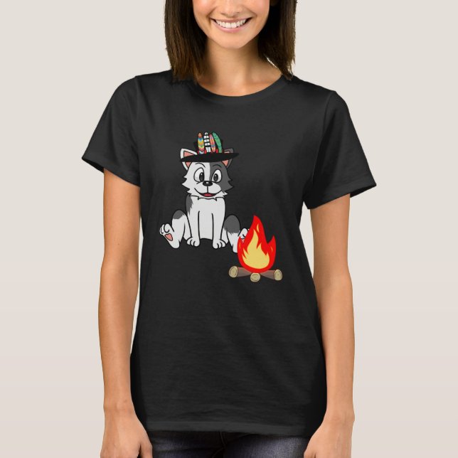 Camiseta cute cat bonfire  kids (Frente)