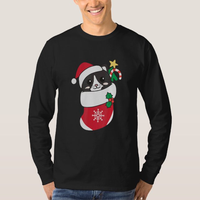 Camiseta Cute Cat For Christmas Cat 4 (Frente)