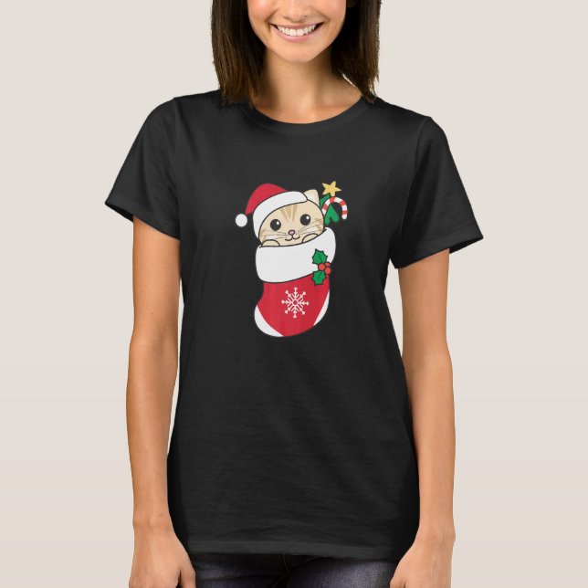 Camiseta Cute Cat For Christmas Cat  5 (Frente)