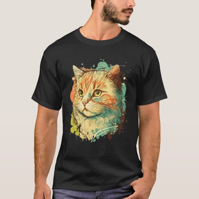 Camiseta Cute Cat for kitten  Colorful Kitty (Frente)