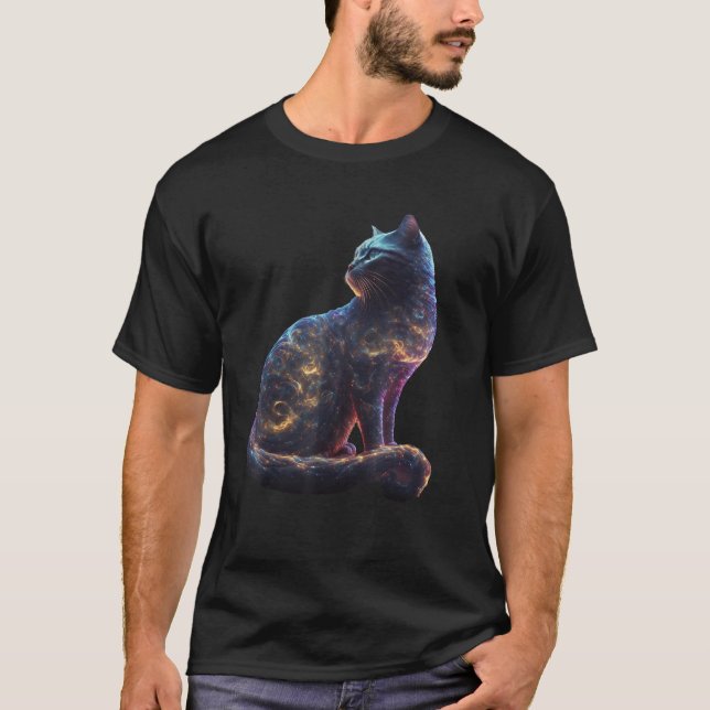 Camiseta cute cat Galaxy for lover cats kitty kitten space  (Frente)