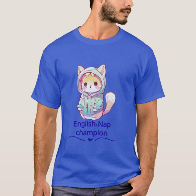 Camiseta Cute Cat Nap Champion Too T-Shirt (Frente)