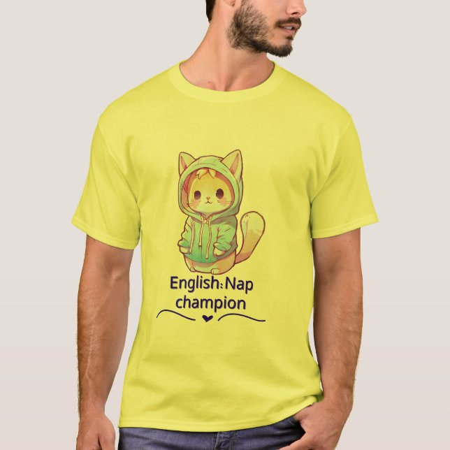 Camiseta Cute Cat Nap Champion Too T-Shirt (Frente)