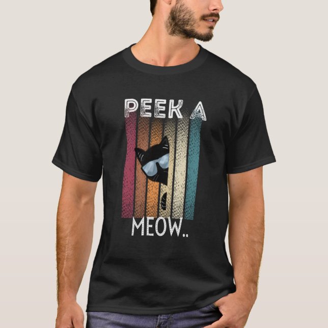Camiseta Cute Cat Peek A Meow (Frente)