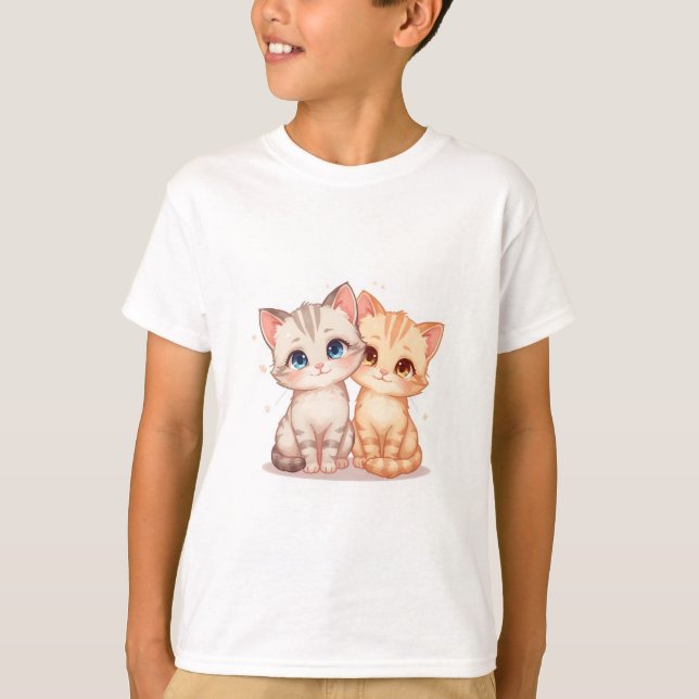 Camiseta Cute Cat T-Shirt (Frente)