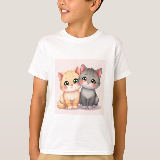 Camiseta Cute Cat T-Shirt (Frente)