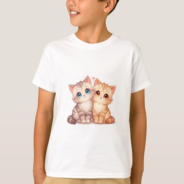 Camiseta Cute Cat T-Shirt (Frente)