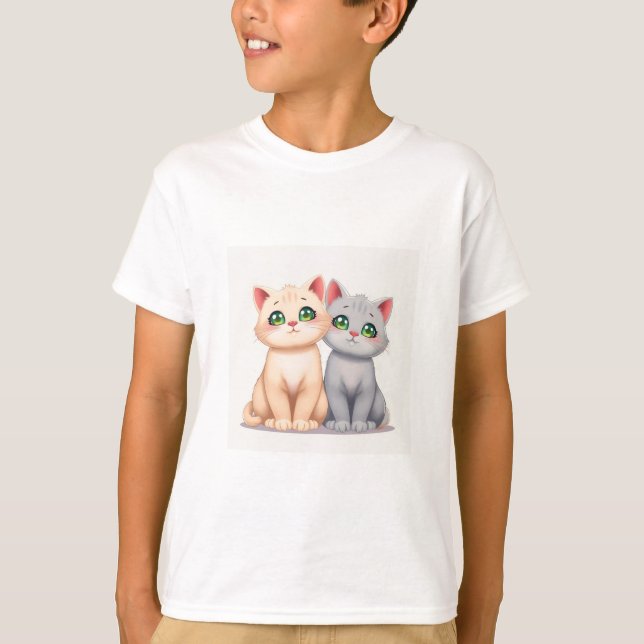 Camiseta Cute Cat T-Shirt (Frente)