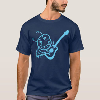 Camiseta Cute Caterpillar Plays Guitar Bass Party Guitarist