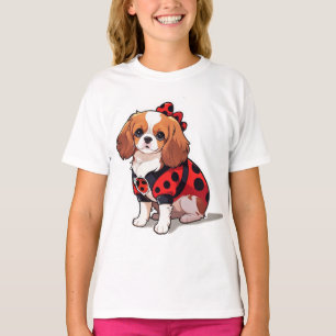 Camiseta Cute Cavalier King Charles Ladybug