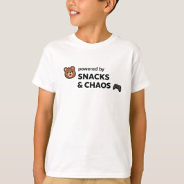 Camiseta Cute Chaos Graphic Tee – Cartoon Bear Back Print 