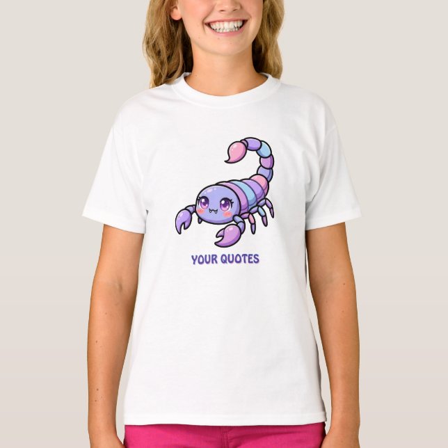 Camiseta Cute Chibi Escorpião Zodíaco (Frente)