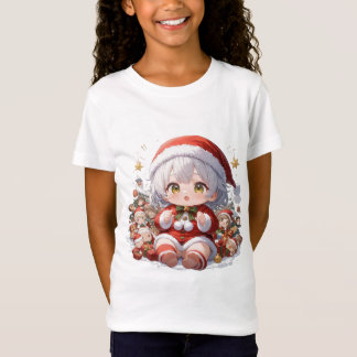 Camiseta Cute Chibi Santa Kid's Christmas
