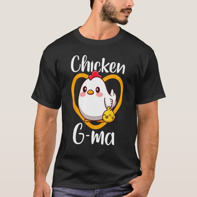 Camiseta Cute Chicken G ma Chick Family Farmer Poultry Moth (Frente)