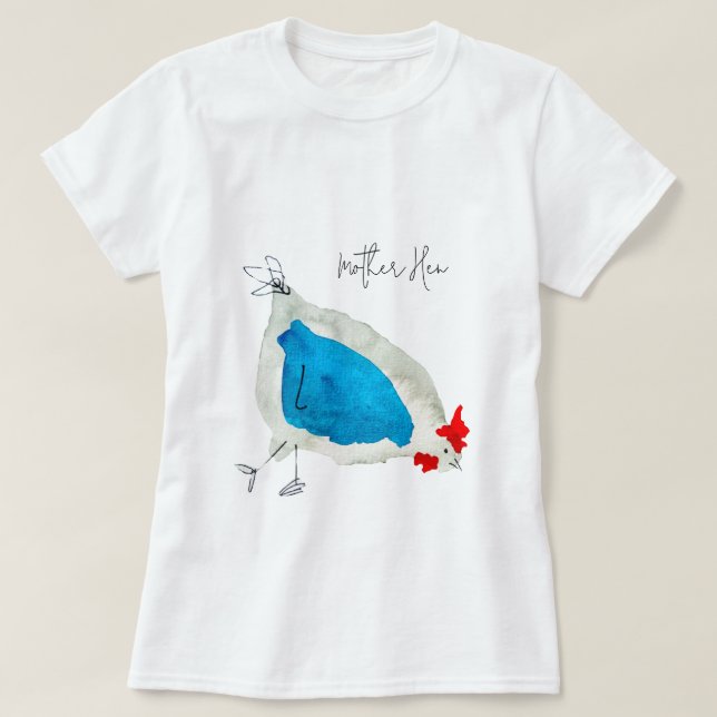 Camiseta Cute chickens watercolor (Frente do Design)