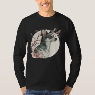Camiseta Cute Chihuahua Cherry Blossom Dog Breed Japanese S