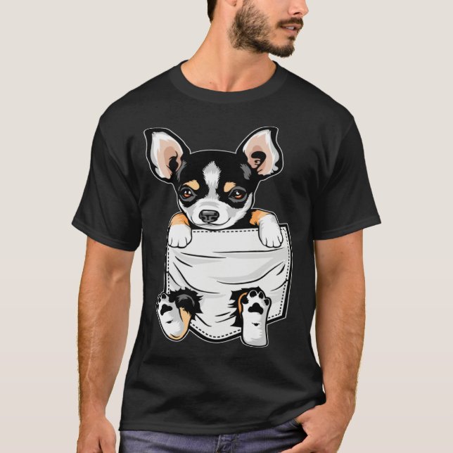 Camiseta Cute Chihuahua In Your Pocket Christmas (Frente)