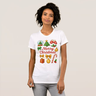 Camiseta Cute Christmas Clipart Family Tee Gift