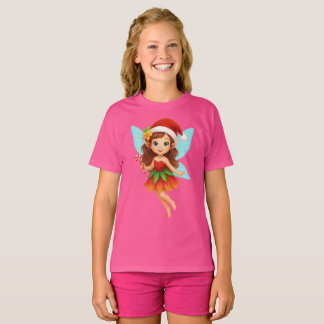 Camiseta Cute Christmas Fairy Illustration Adorable Holiday