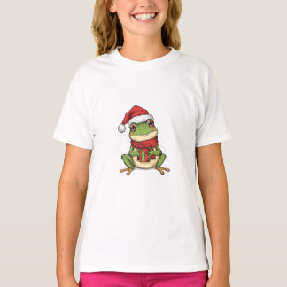 Camiseta Cute Christmas Frog Sweater - Santa Frog Holding G
