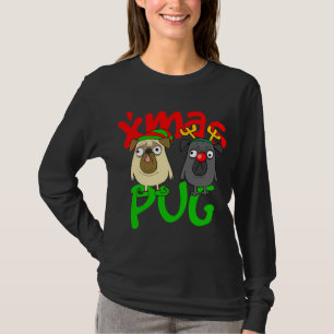 Camiseta Cute Christmas Pugs Owner Pug Lover Xmas Dog Pai D