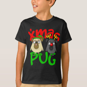 Camiseta Cute Christmas Pugs Owner Pug Lover Xmas Dog Pai D