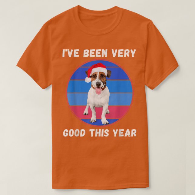 Camiseta Cute Christmas Puppy Dog I've Been Good This Year  (Frente do Design)